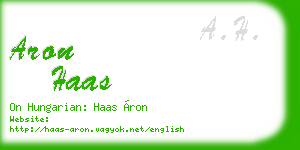 aron haas business card